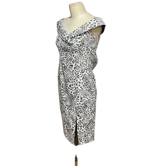 Black Halo Hepburn Off-the-shoulder Sheath Dress In Kaleidoscope Size‎ 0 - Picture 6 of 14